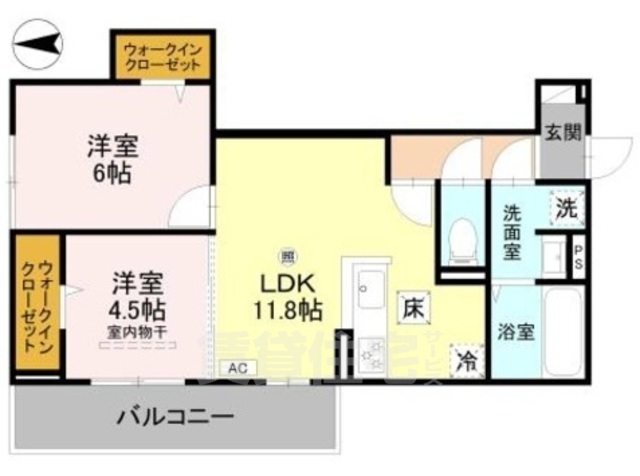 GRAMM殿城の間取り写真