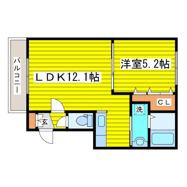 地下鉄東豊線 元町駅 徒歩3分 4階建 築14年の間取り写真