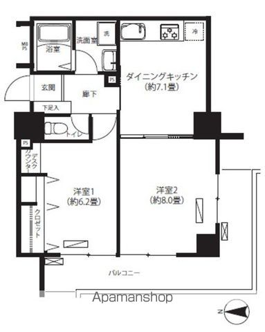 コスモリード西日暮里の間取り写真