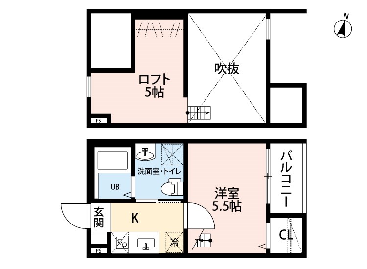 地下鉄鶴舞線 庄内通駅 徒歩9分 2階建 築8年の間取り写真
