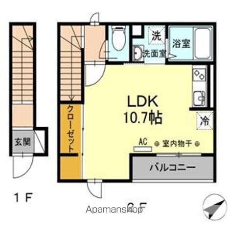 相鉄本線 和田町駅 徒歩14分 2階建 築10年の間取り写真
