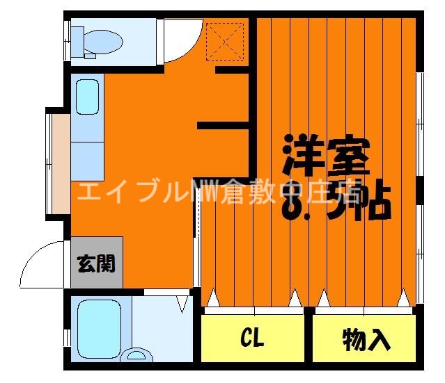 倉敷市浜町のアパートの間取り