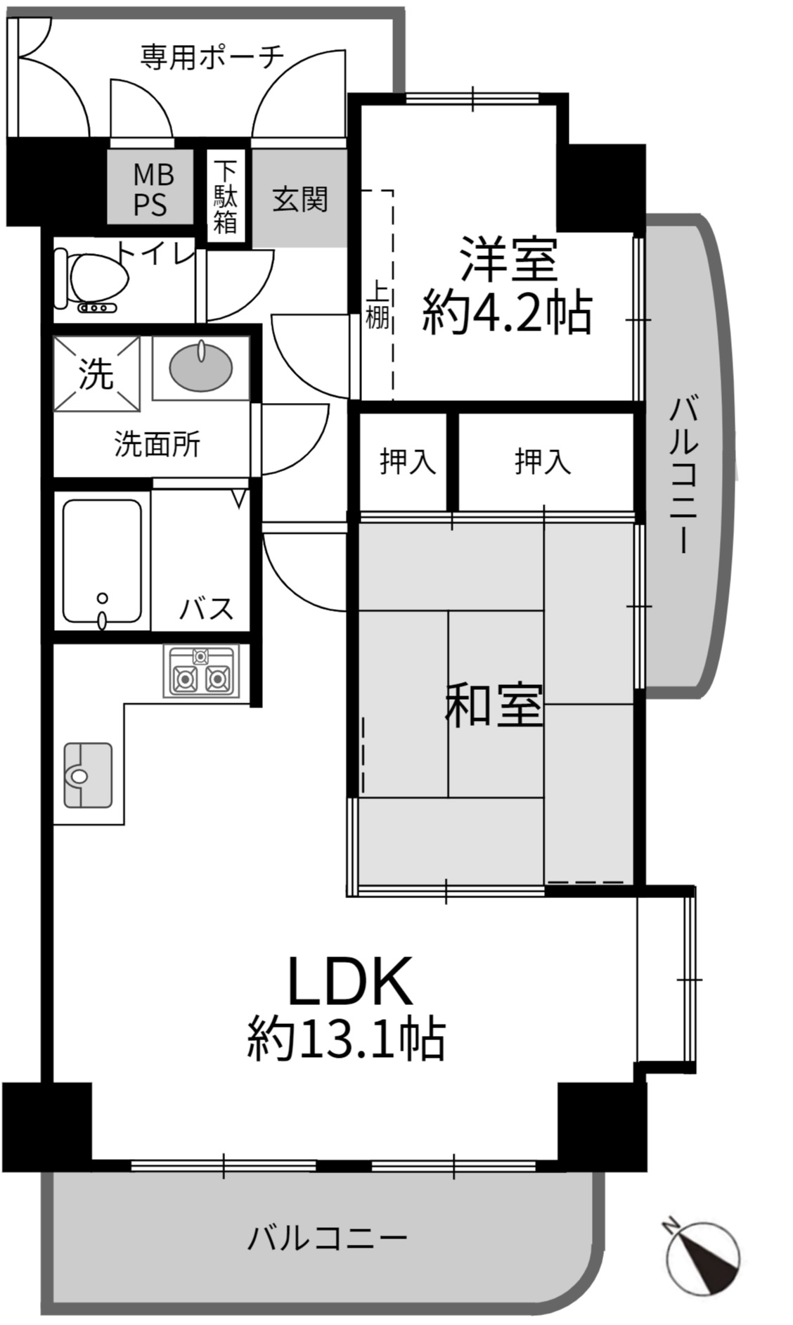 ライオンズマンション本蓮沼第2の間取り