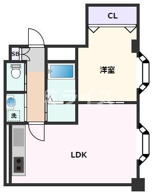 吹田市元町のマンションの間取り