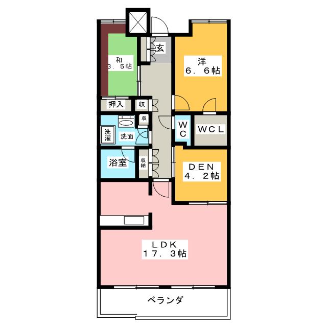 レザンドール東山元町の間取り