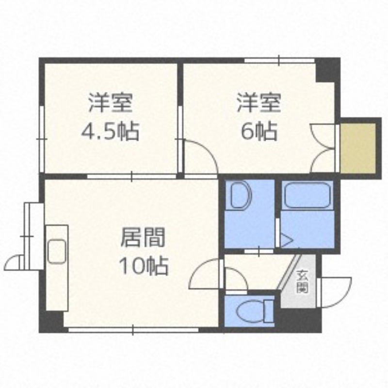 札幌市南区澄川三条のマンションの間取り