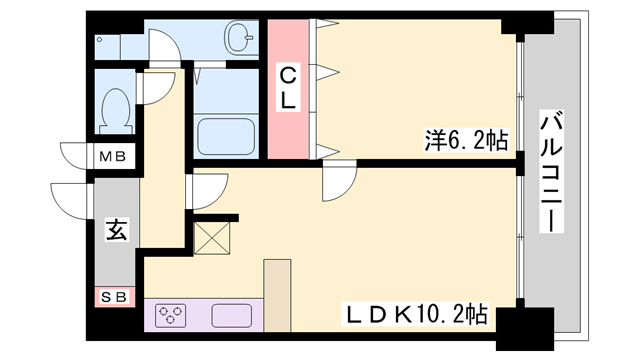 プレサンス神戸駅前の間取り