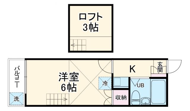 神奈川県横浜市港南区笹下３（アパート）の賃貸物件の間取り