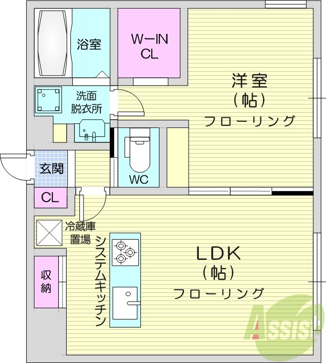 R-fino札幌桑園の間取り