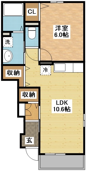 ハイランド　長与の間取り