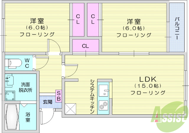 【グリーンエイトの間取り】