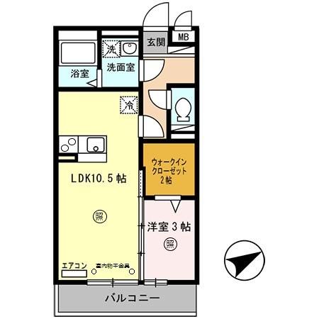 セジュール東阿保の間取り