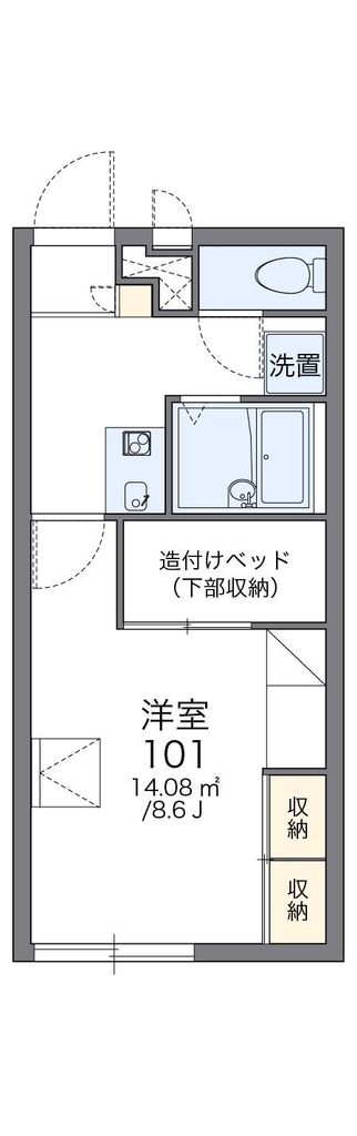 日高市大字原宿のアパートの間取り