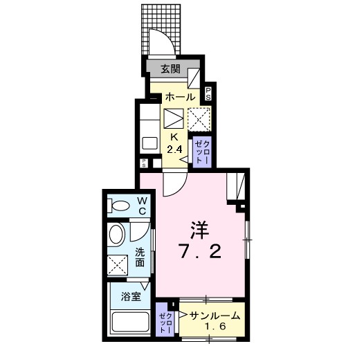 姫路市龍野町のアパートの間取り