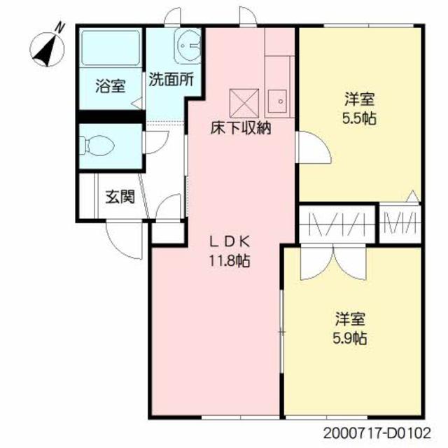 シャルマンＫ　Ｄ棟の間取り