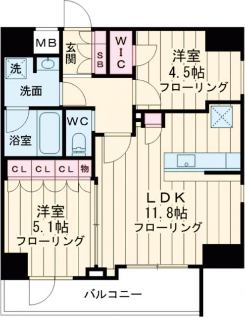 ステージファースト経堂アジールコートの間取り