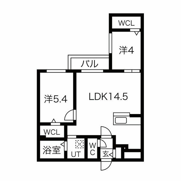 ブランシャールAS北16条Sの間取り