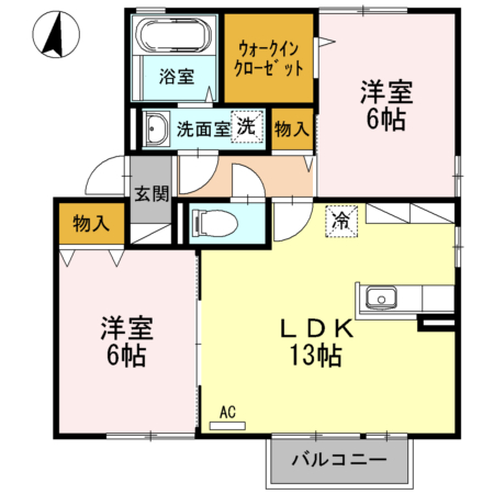 風のクローバー　Ｃの間取り