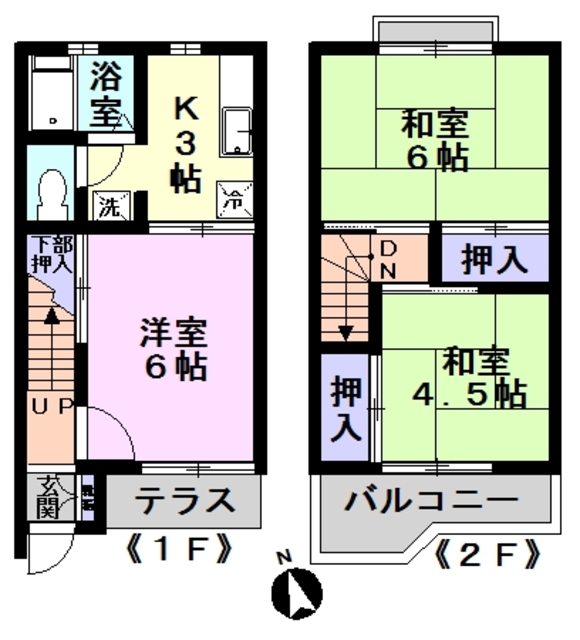 ボヌール五香Ａの間取り