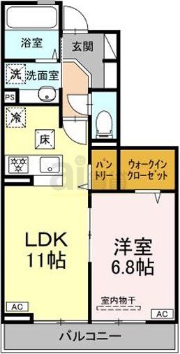 練馬区田柄のアパートの間取り