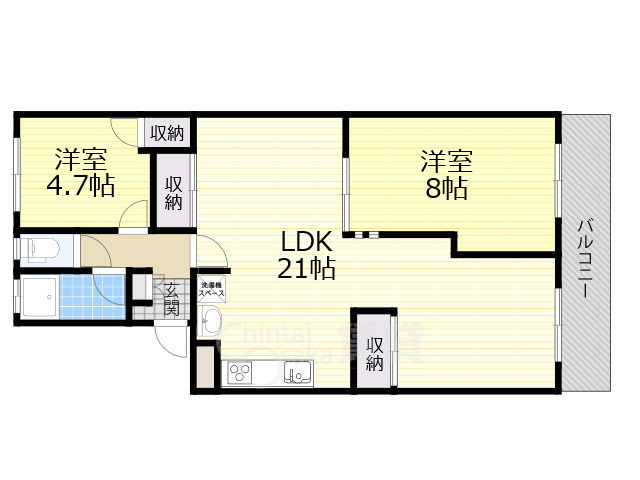 吹田市千里山西のマンションの間取り