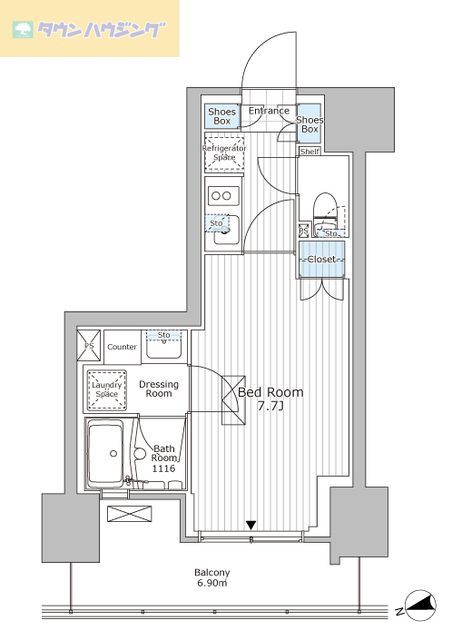 パークアクシス市川の間取り