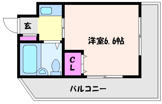 神戸市東灘区魚崎北町のマンションの間取り