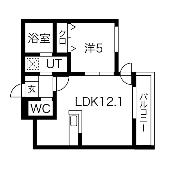 【札幌市豊平区月寒西四条のマンションの間取り】