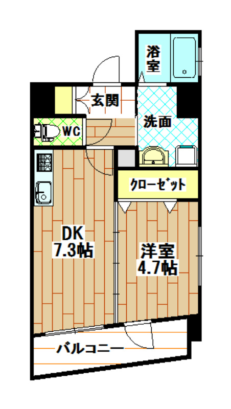 北九州市小倉南区富士見のマンションの間取り