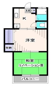 墨田区八広のアパートの間取り