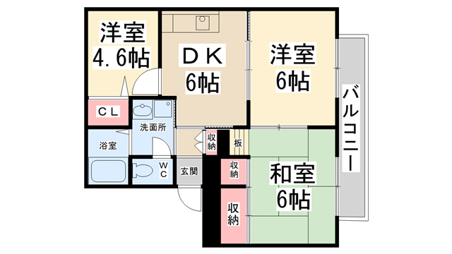 ディアス平野C棟の間取り