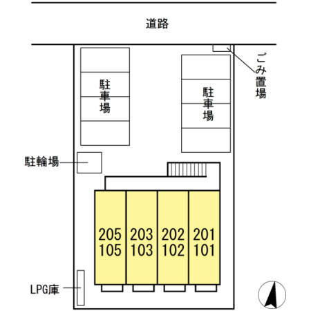 瑞浪市上平町のアパートの建物外観