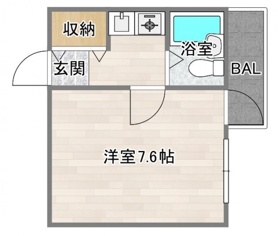 大阪市阿倍野区阿倍野筋のマンションの間取り