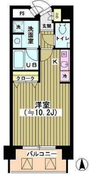 渋谷区恵比寿西のマンションの間取り