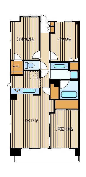 練馬区貫井のマンションの間取り