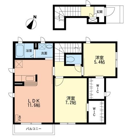 足柄上郡開成町みなみのアパートの間取り