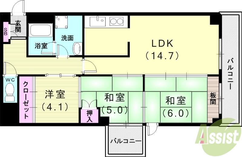 リアライズ垂水の間取り