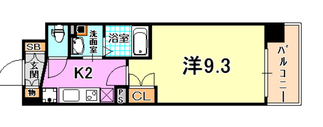 アルファレガロ神戸ウエストの間取り