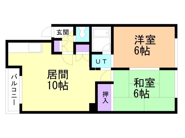 札幌市白石区南郷通のアパートの間取り