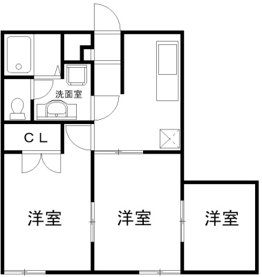 綾瀬市落合南のマンションの間取り