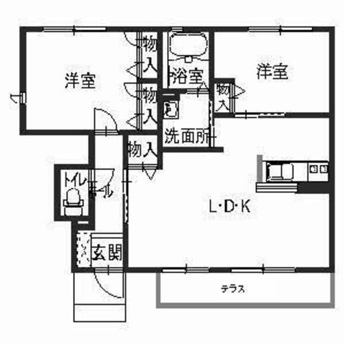 姫路市車崎のアパートの間取り