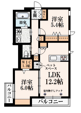 足立区島根のマンションの間取り