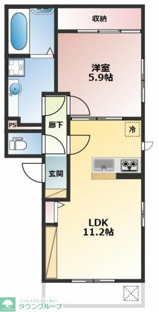 川崎市川崎区鋼管通のアパートの間取り