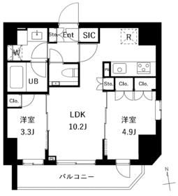 台東区小島のマンションの間取り