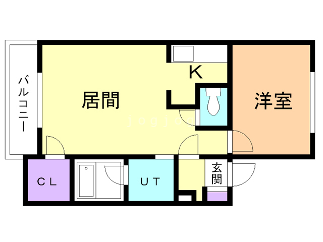 苫小牧市拓勇東町のアパートの間取り