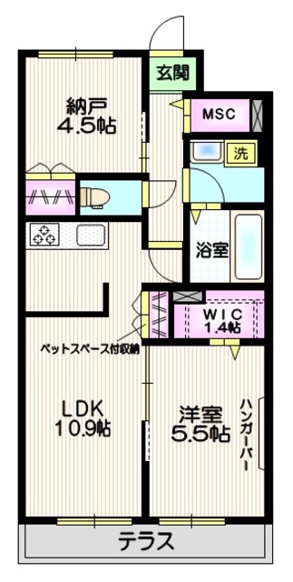 CASA DE ARCE 浦和 もみじの間取り