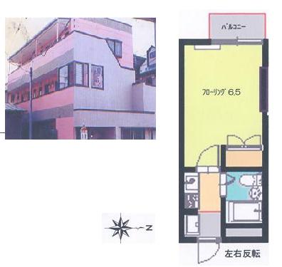 ＪＲ中央線 三鷹駅 徒歩10分 3階建 築30年の間取り写真