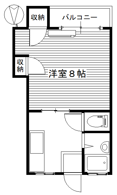 前橋市龍蔵寺町のアパートの間取り