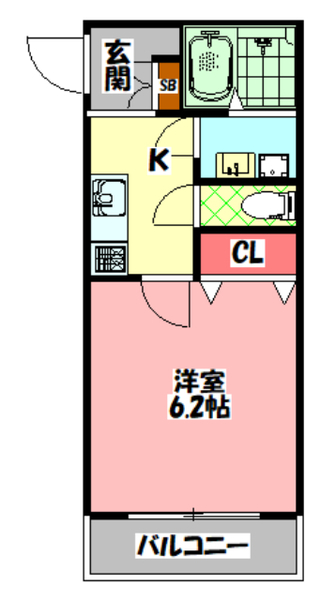 守口市大枝東町のアパートの間取り