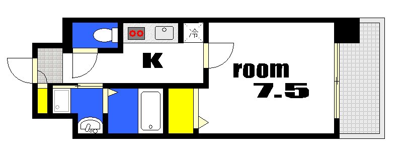 広島市中区国泰寺町のマンションの間取り